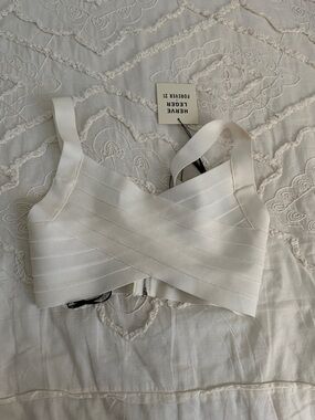 White Bandage Crop Top